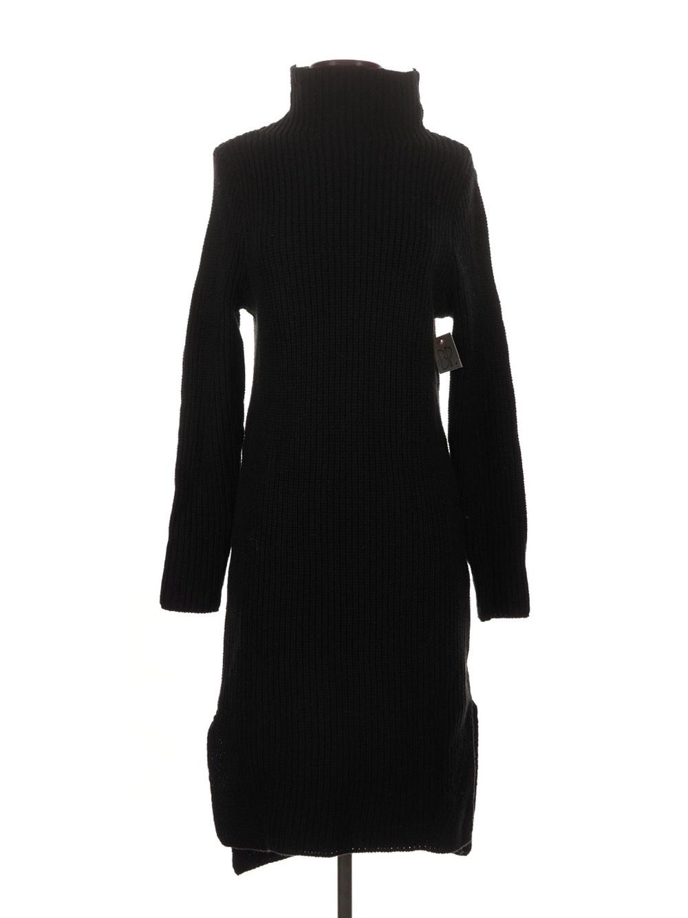 NWT BP. Nordstrom Black Ribbed Sweater Dress Size Small S